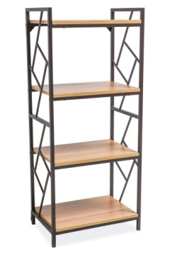 Стелаж високий для книжок офісний Tablo R4 лофт дуб / темно-коричневий 140x60x40 S