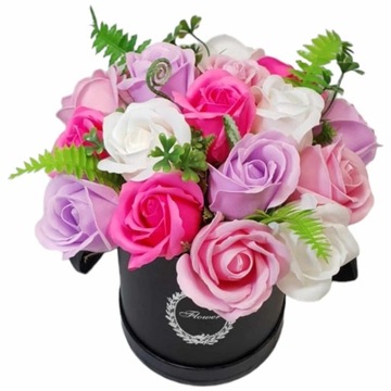 Ароматная коробка-букет Flower Box с мыльными розами Подарок ЖЕНЩИНЕ