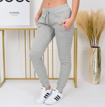 CK01 roz. XL DAMSKIE SPODNIE DRESOWE GŁADKIE