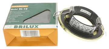 Лампа Brilux галогенная встраиваемая фиксированная MR16 50Вт GU5.3 латунь