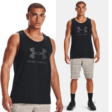 KOSZULKA MĘSKA UNDER ARMOUR BEZRĘKAWNIK SPORTOWY WIOSENNY BAWEŁNA 1329589