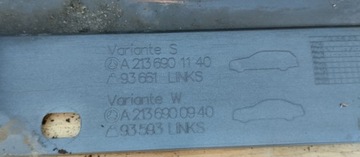 LISTWA PROGOWA PRÓG E KLASA W213 L/P 992 CHROM A2136900940