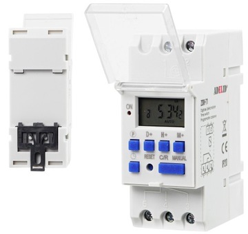 PROGRAMATOR CZASOWY NA SZYNĘ CYFROWY TYGODNIOWY