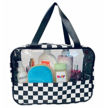 KOSMETYCZKA WODOODPORNA WASHBAG XXL czarno-biały
