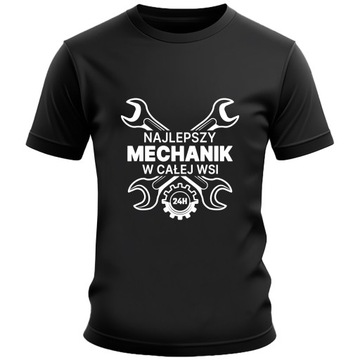 Koszulka męska prezent Najlepszy mechanik w całej wsi XL