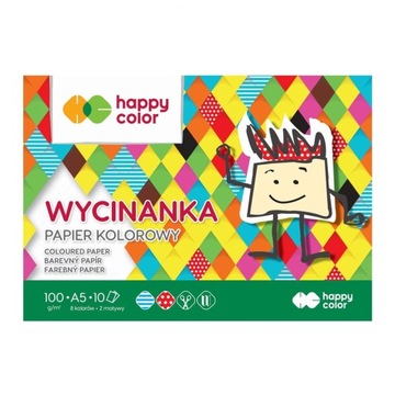 Blok wycinanka Happy Color - A5, 100 g, 10 ark.