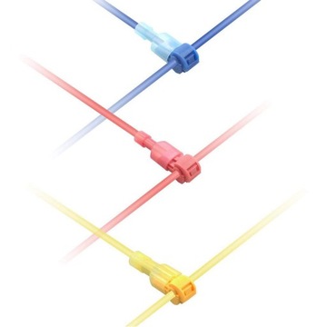 Т-образные кабельные соединители Самоснимающийся замок Quick Male Quick 120 шт.