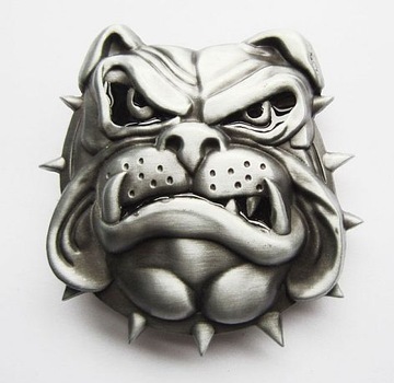 Buldog pies klamra 3D zapinka do paska