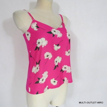 NOWA Bluzka damska TOP na ramiączkach koszulka W KWIATY róż Warehouse