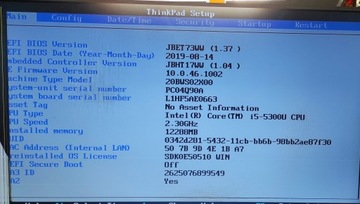 Материнская плата NM-A301 LENOVO ThinkPad T450s неисправна