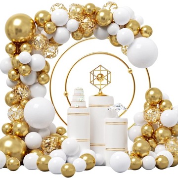 ШАР-гирлянда ШАРЫ БЕЛОЕ ЗОЛОТО БЕЛЫЙ ОДИН ГОД КРЕЩЕНИЕ ДЕНЬ РОЖДЕНИЯ ПРИЧАСТИЕ