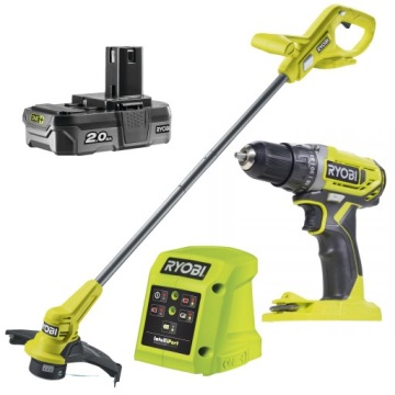 АККУМУЛЯТОРНЫЙ ТРИММЕР RYOBI + ДРЕЛЬ/ПРИВОДНОЙ +2 Ач RY18LT23ADD2-120