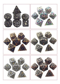 Набор из 7 металлических кубиков Dnd Dnd в футляре