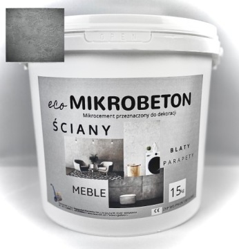 микроцемент ТЕМНО-СЕРАЯ ШТУКАТУРКА 15 м2 FREE WALLS L - ПРОИЗВОДИТЕЛЬ