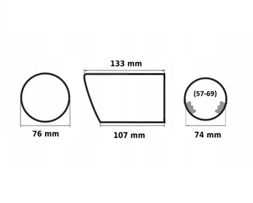 Końcówka wydechu tłumika 1 szt. chrom Audi Q3