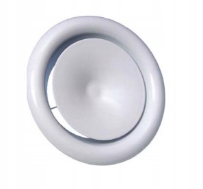 Anemostat nawiewny fi 160mm z ramką zawór, kratka