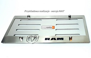 Маленькая рамка номерного знака Dodge RAM Horn USA для коротких номеров