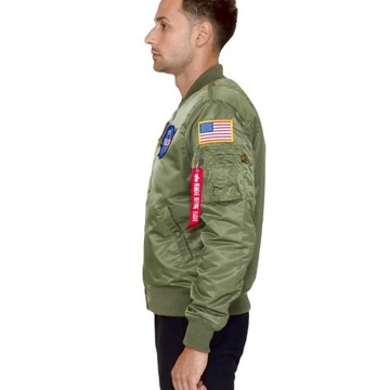 Kurtka Alpha Industries MA-1 VF NASA 166107 01 Zielona 3XL