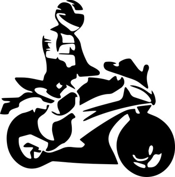 Naklejka MOTOCYKLISTA 14 X 13,9 CM