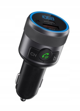 TRANSMITER FM BLUETOOTH USB TYP C QC 3.0 + PD BASS