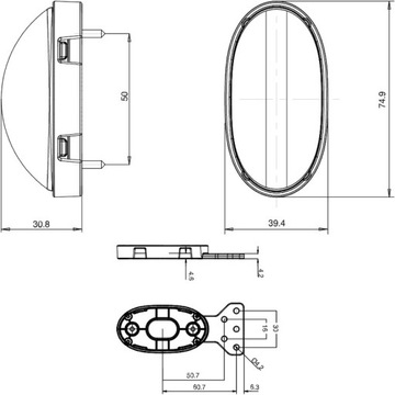 НАВЕСНОЙ СВЕТОДИОДНЫЙ ГАБАРИТНЫЙ ФОНАРЬ ПЕРЕДНЯЯ И ЗАДНЯЯ СТЕНА