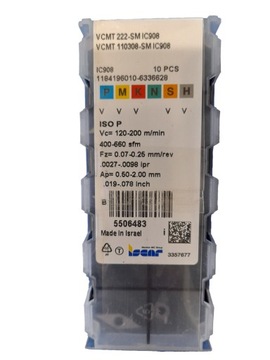 Płytka VCMT 110308 SM IC908 ISCAR
