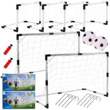 Детский футбольный набор из 2 предметов: 2 большие ворота, 4 маленьких футбольных ворота