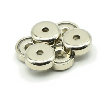 5x UCHWYT MAGNETYCZNY OBUDOWA STALOWA WKRĘT D25 mm