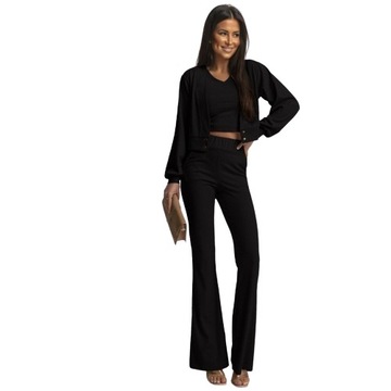 ЧЕРНЫЙ ЭЛЕГАНТНЫЙ КОМПЛЕКТ ИЗ 3 ПРЕДМЕТОВ GLORIA BLOUSE TOP BALL-BALLS LABALANCIA