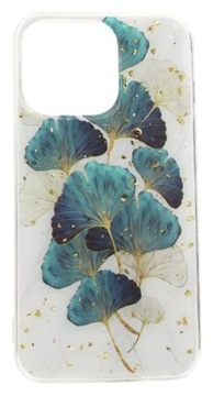 Etui Gold Glam do iPhone 13 listki +SZKŁO