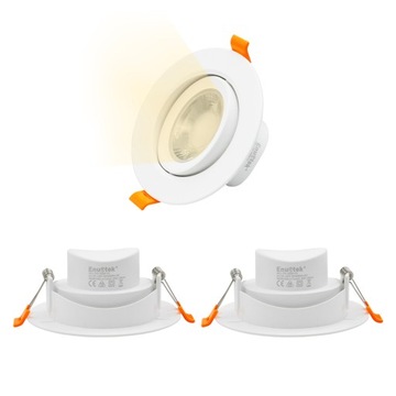 3*Lampa LED Sufitowa Wpuszczana Downlight 9W 3000K