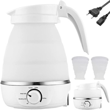 CZAJNIK ELEKTRYCZNY TURYSTYCZNY MAŁY 600ML,BIAŁY
