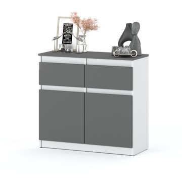 Komoda OLA szafka 80 cm 2 szuflady nowoczesna pojemna rtv system LUX
