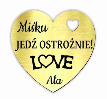 Подвеска в машину «Дорогая, замедли свое сердце». Двусторонняя.