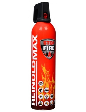 SPRAY GAŚNICZY GAŚNICA DOMOWA KUCHENNA REINOLDMAX 750ml A B F /E