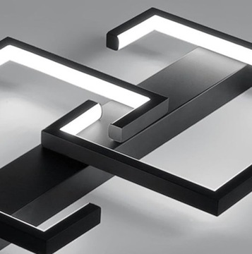 LAMPA LED KWADRAT SUFITOWA PLAFON żyrandol modern LED + PILOT