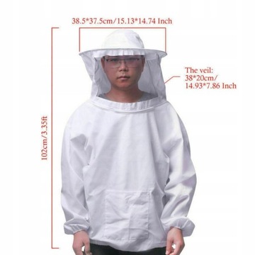 ТОЛСТОВКА ДЛЯ ПЧЕЛОВОДСТВА С ШАПКОЙ + ПЕРЧАТКИ + ЩЕТКА ДЛЯ УЛОЯ + СКРЕБОК