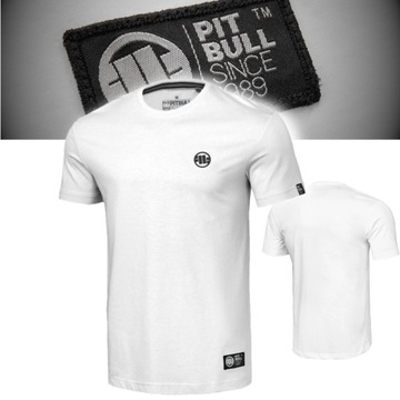 PITBULL T-SHIRT LEKKA KOSZULKA MĘSKA SMALL LOGO BAWEŁNA 170 BIAŁA WHITE XXL