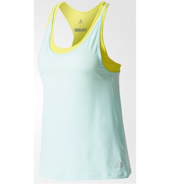 ADIDAS Top damski Advantage 2w1 – turkusowy XS