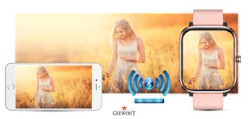 ЖЕНСКИЕ СМАРТ-ЧАСЫ GIEWONT GW230-1 РОЗОВОЕ ЗОЛОТО BT CALL