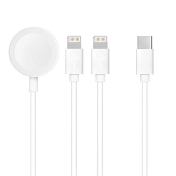 Kabel Typ C 3w1 do iPhone Lightning 8-pin + iPhone Lightning 8-pin + Apple