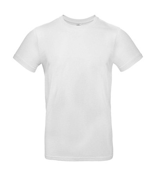 KOSZULKA MĘSKA TSHIRT MĘSKI 100% BAWEŁNA BIAŁA L