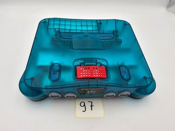КОНСОЛЬ NINTENDO 64, ЕВРОПЕЙСКАЯ ВЕРСИЯ, ПРОЗРАЧНАЯ СИНЯЯ + ОРИГИНАЛЬНЫЕ АКСЕССУАРЫ