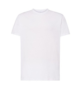 WYGODNY MĘSKI T-SHIRT KOSZULKA BAWEŁNIANA 155g BIAŁA roz.S