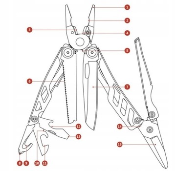 Multitool NEXTOOL FLAGSHIP PRO KT5020 16 narzędzi