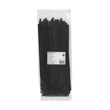 Qoltec Opaski zaciskowe wielorazowe/trytki 7.2*300mm Nylon66 UV Czarne