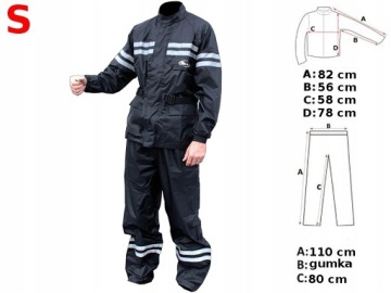 KURTKA + SPODNIE PRZECIWDESZCZOWE S y