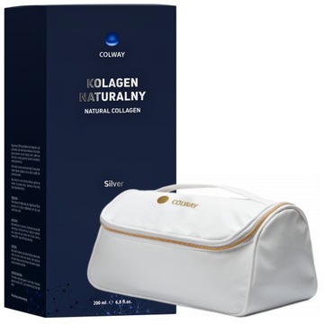 COLWAY Kolagen Naturalny Silver 200 ml + Elegancka Kosmetyczka