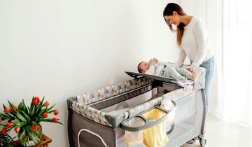 СКЛАДНАЯ ДОРОЖНАЯ кроватка, ВОСПРОИЗВЕДЕНИЕ 2в1, МУЗЫКА