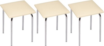 Taboret kuchenny taborety Kubik Kwadrat 3 SZTUKI